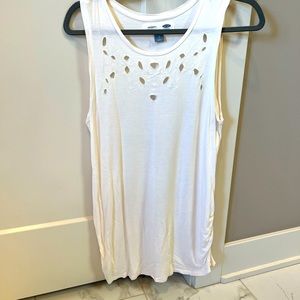 Maternity White Tank Large